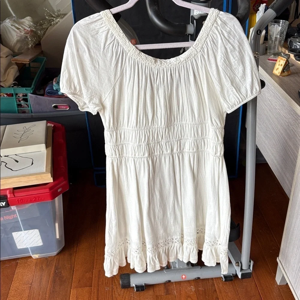 Urban Outfitters BDG Smocked Mini Dress – White (NWT)